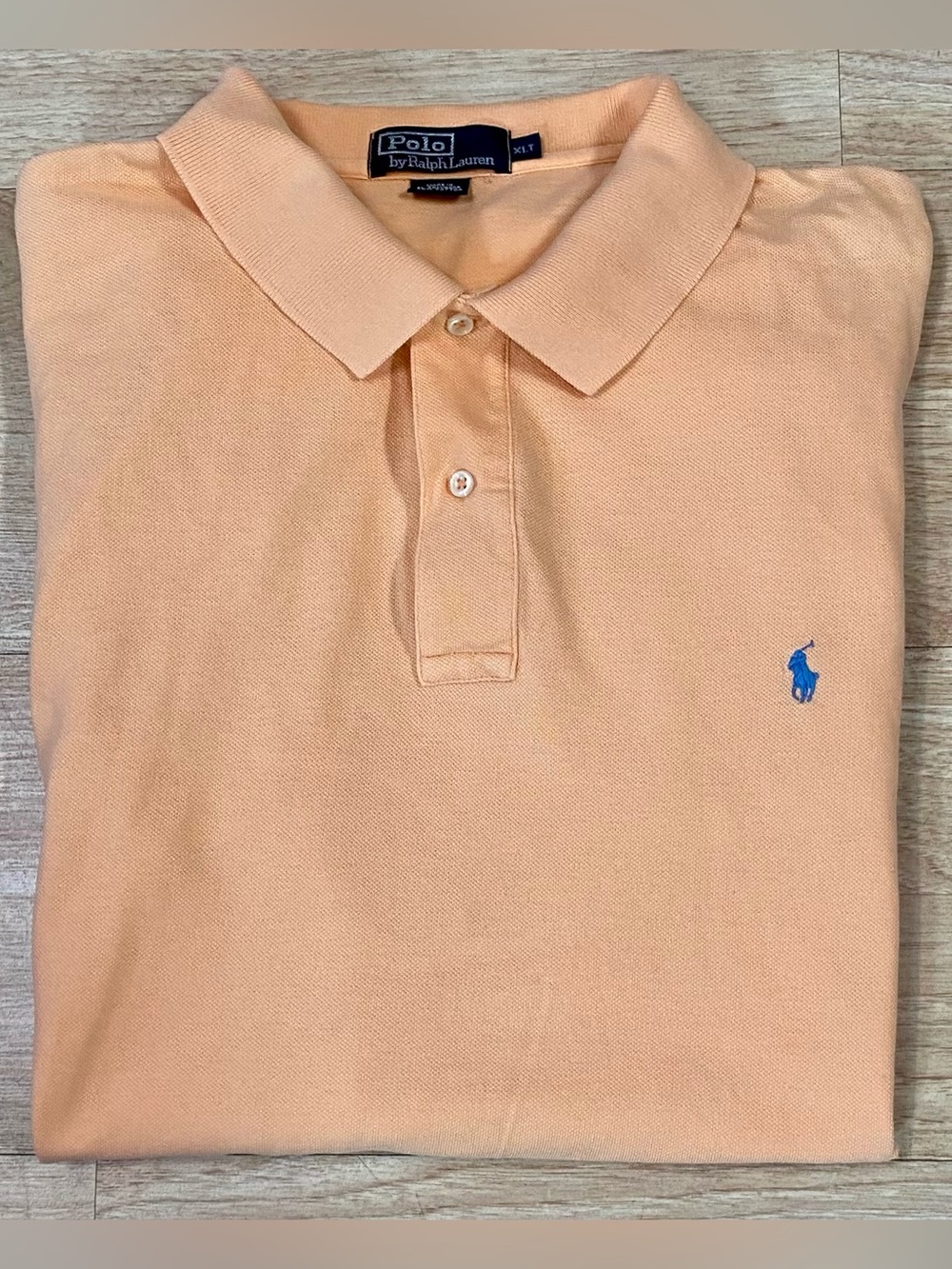 Polo Ralph Lauren Shirt Men’s XLT (TALL) Peach 100% Cotton Short Sleeve Golf Top